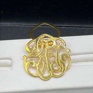 Vintage Lieba swirly pattern scarf clip